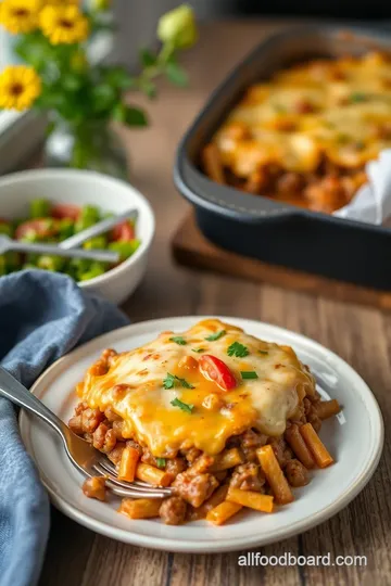 Cheesy Ranch Beef & Rice Casserole Delight presentation