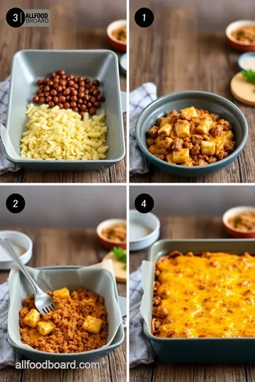 Cheesy Ranch Beef & Rice Casserole Delight steps