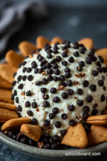 Chocolate Chip Cheese Ball: Sweet Creamy Delight presentation