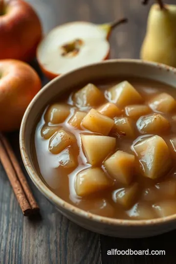 Cinnamon-Spiced Pear Apple Sauce presentation
