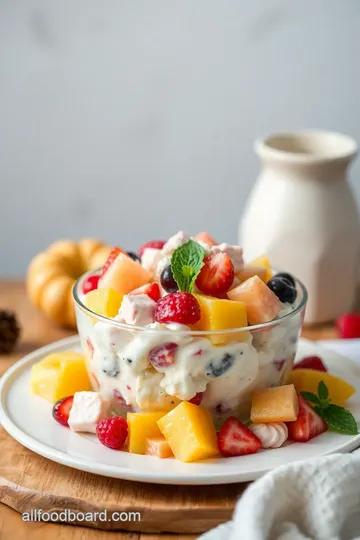 Mix Ambrosia Salad with Creamy Fruit Goodness presentation