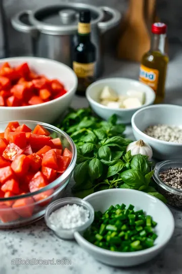 Classic Tomato Bruschetta ingredients