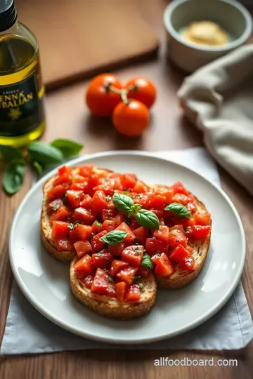 Classic Tomato Bruschetta presentation