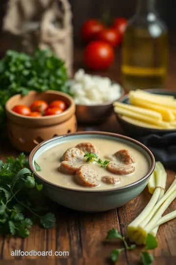 Creamy Parmesan Italian Sausage Soup ingredients