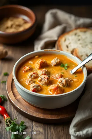 Creamy Parmesan Italian Sausage Soup presentation