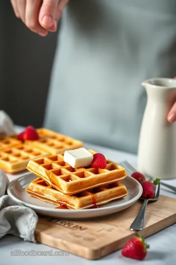 Easy Belgian Waffles presentation