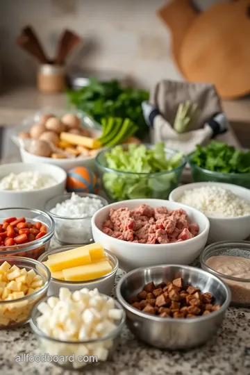 Ground Beef with Creamy Alfredo Sauce ingredients