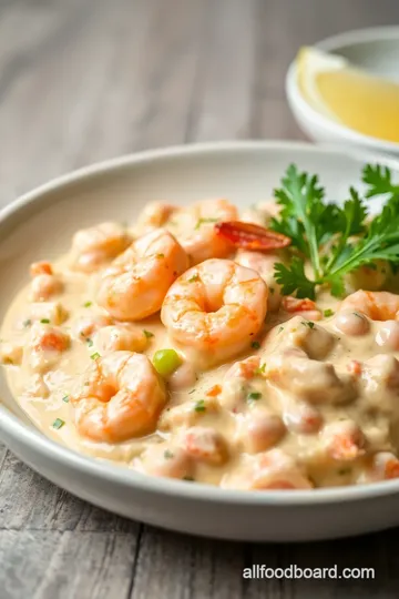 Delicious Crab and Shrimp Soup Bisque presentation