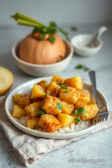 Coconut Pineapple Chicken Curry presentation