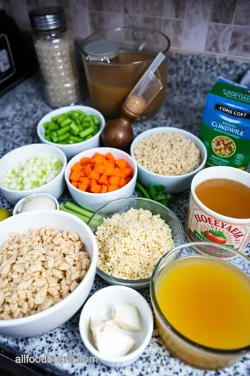 Cozy Leftover Turkey Quinoa Soup ingredients