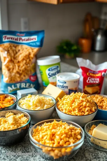 Creamy Funeral Potatoes in a Crock Pot ingredients