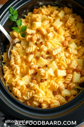 Creamy Funeral Potatoes in a Crock Pot presentation