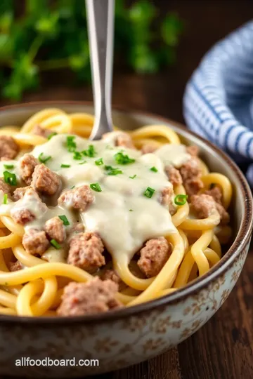 Ground Beef Alfredo presentation