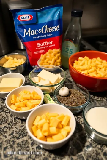 Creamy Kraft Deluxe Mac and Cheese with a Gourmet Twist ingredients