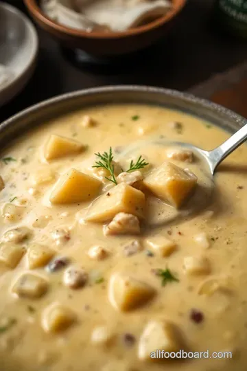 Creamy Oyster Chowder with a Touch of Thyme presentation