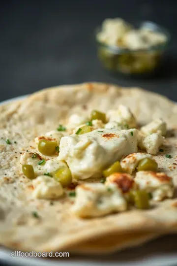 Creamy Pickle and Cheese Wraps presentation