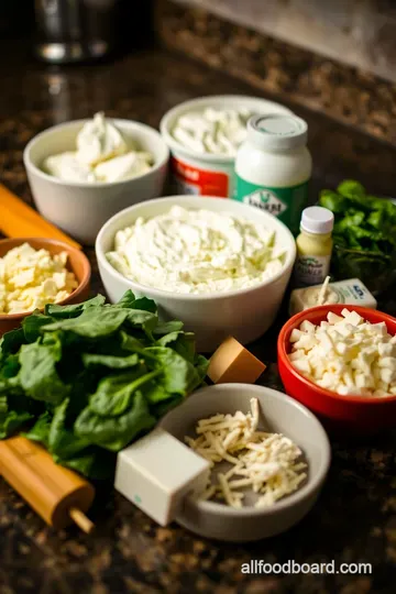 Creamy Ranch Spinach Dip with a Twang ingredients