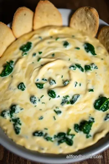 Creamy Ranch Spinach Dip with a Twang presentation