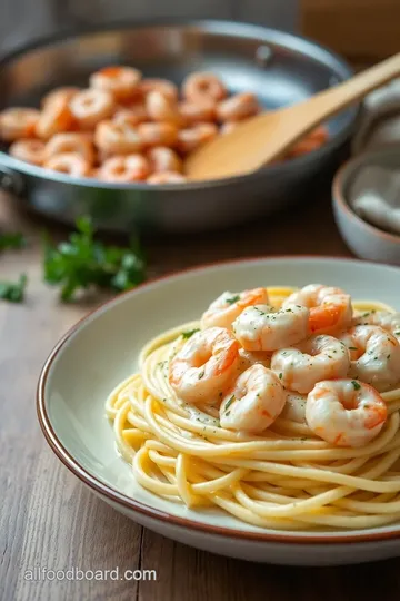 Creamy Shrimp Fettuccine Alfredo Delight steps