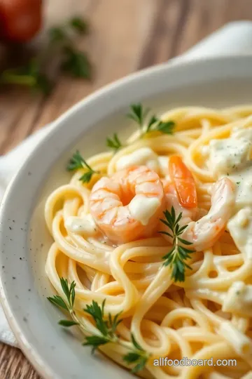 Quick Shrimp Fettuccine Creamy Alfredo Dish ingredients