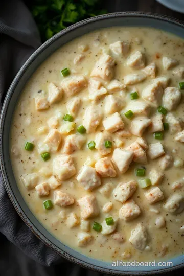 Creamy White Chicken Chili Delight presentation