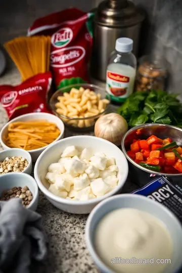 Crispy Chip-Topped Pasta Delight ingredients