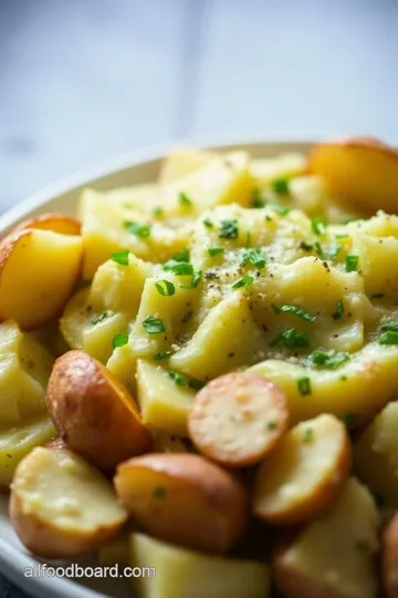 Crispy Garlic Smashed Fingerling Potatoes presentation