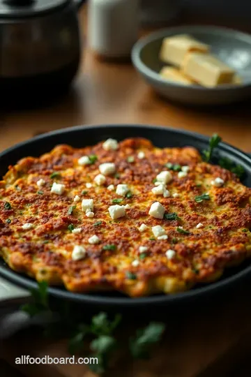 Crispy Zucchini Fritters with Feta and Herbs presentation