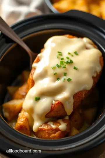 Crock Pot Cheesy Bacon Potato Delight presentation