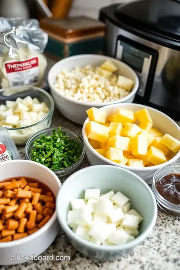 Crockpot Pierogi Casserole with Kielbasa ingredients