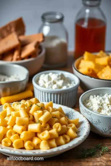 Decadent Creamy Baked Mac and Cheese ingredients