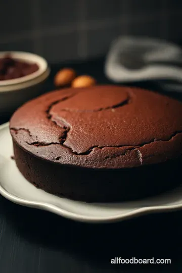 Decadent Dark Chocolate Cake presentation