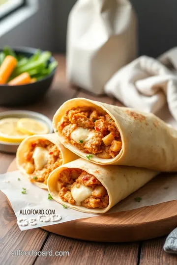 Air Fryer Chicken Ham & Cheese Wraps presentation