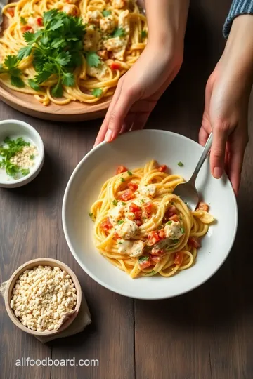 Delicious Chicken Bacon Ranch Pasta presentation