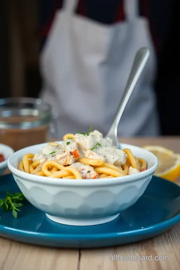 Delicious Chicken Pot Pie Pasta presentation