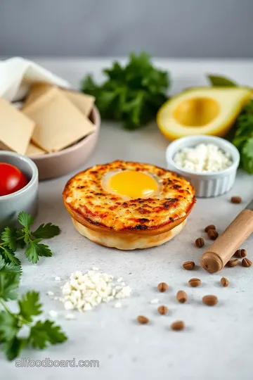 Delicious English Muffin Breakfast Pizza ingredients