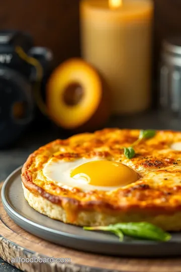 Delicious English Muffin Breakfast Pizza presentation