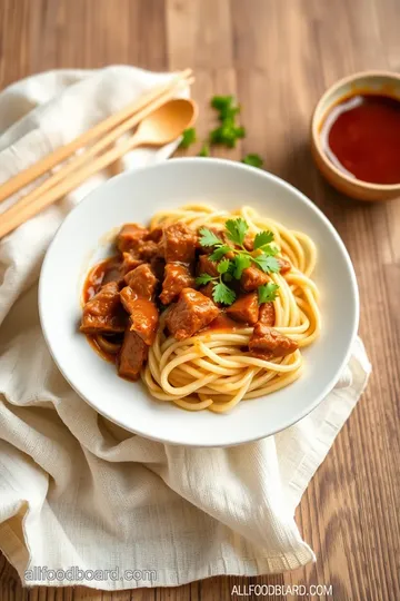 Quick Mongolian Ground Beef Noodles steps