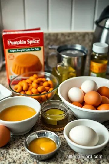 Delicious Pumpkin Cake Mix Muffins ingredients