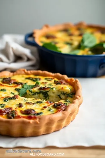 Delicious Ricotta Spinach Quiche presentation