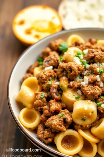 Cheese Steak Tortellini presentation