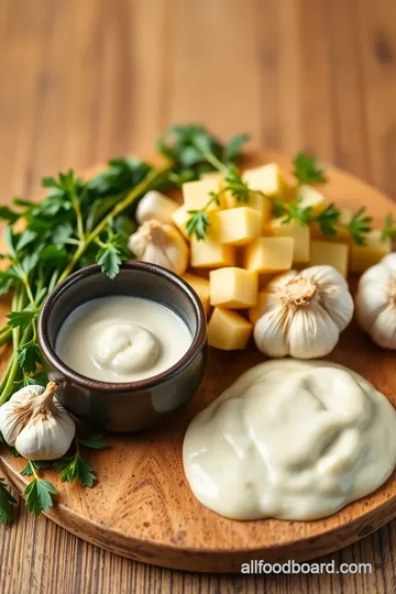 Quick Kitchen Sauce: Creamy Garlic Sauce ingredients