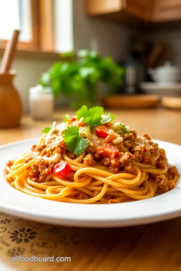 Easy One Pot Taco Spaghetti steps