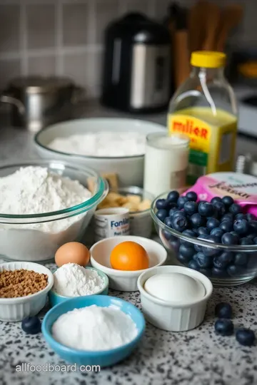 Fabulous Frozen Blueberry Muffins ingredients
