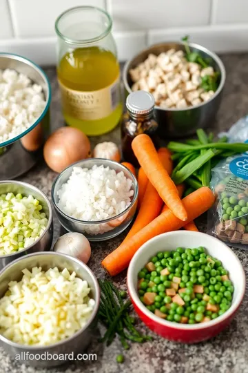 Flavorful Jasmine Rice Pilaf Loaded with Vegetables ingredients