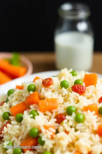 Flavorful Jasmine Rice Pilaf Loaded with Vegetables presentation