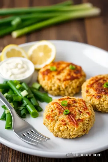 Canned Salmon Quinoa Cakes presentation