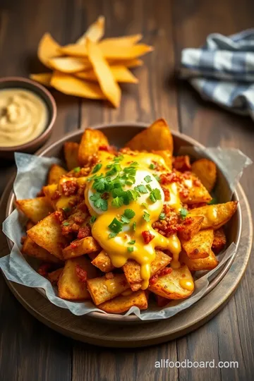 Fried Potato Nachos with Cheesy Delight steps