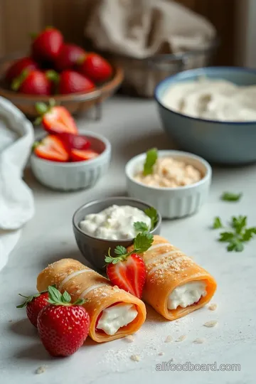 Strawberry Cheesecake Chimichangas ingredients