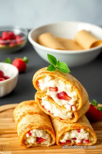 Strawberry Cheesecake Chimichangas steps